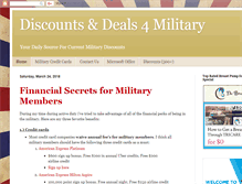Tablet Screenshot of discounts-deals4military.com